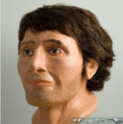 Reconstruction of the buried man's face, by Martin Weaver