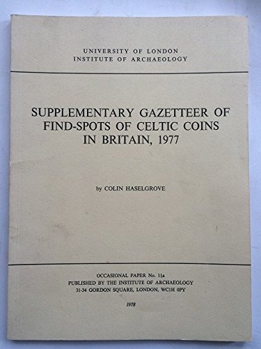 Supplementary gazetteer of find-spots of Celtic coins in Britain, 1977 book cover